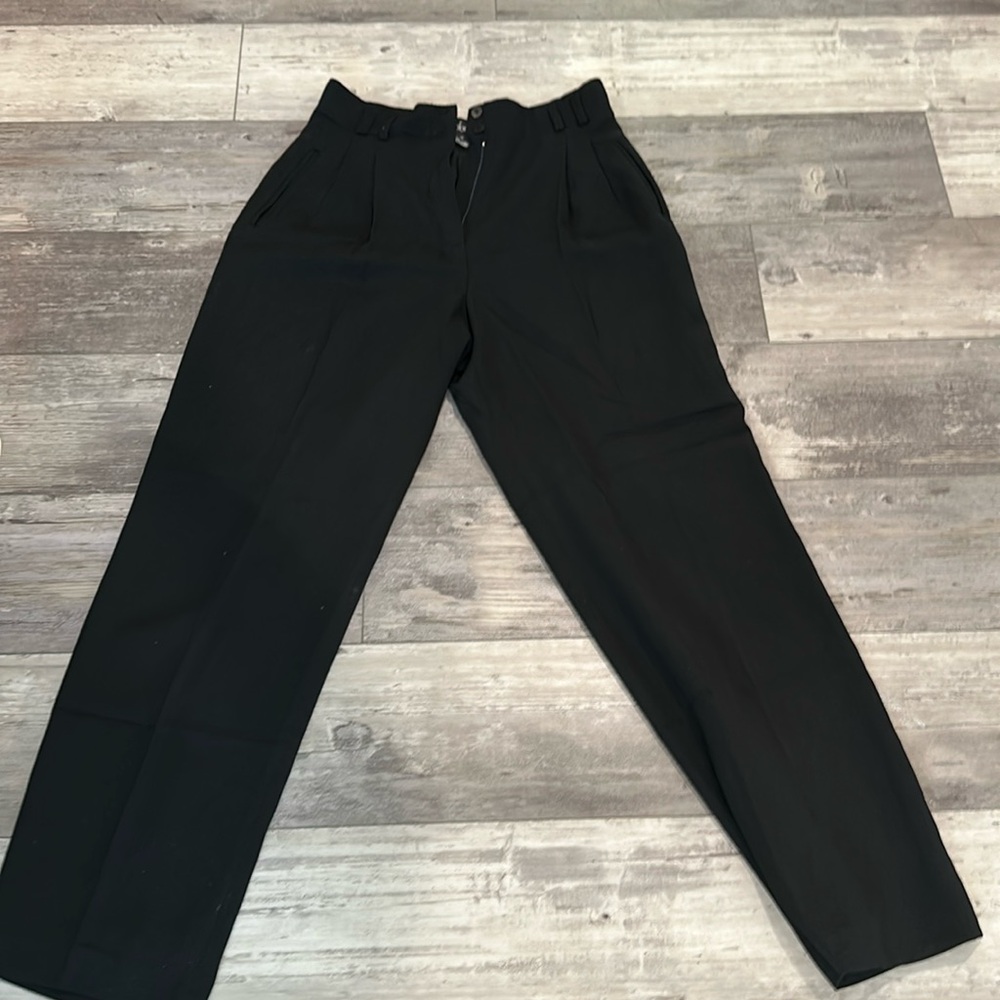 Black dress pants by RAFAELLA size 10 100% polyester lined